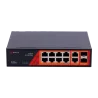 Safire Switch Hi-PoE - 8 puertos PoE + 2 SFP + 2 RJ45 - Velocidad de puertos Gigabit 10/100/1000Mbps - 6 Puertos PoE+... - Alarm