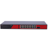 Safire Switch Hi-PoE - 16 puertos PoE + 2 SFP + 2 RJ45 - Velocidad de puertos Gigabit 10/100/1000Mbps - 14 Puertos Po...