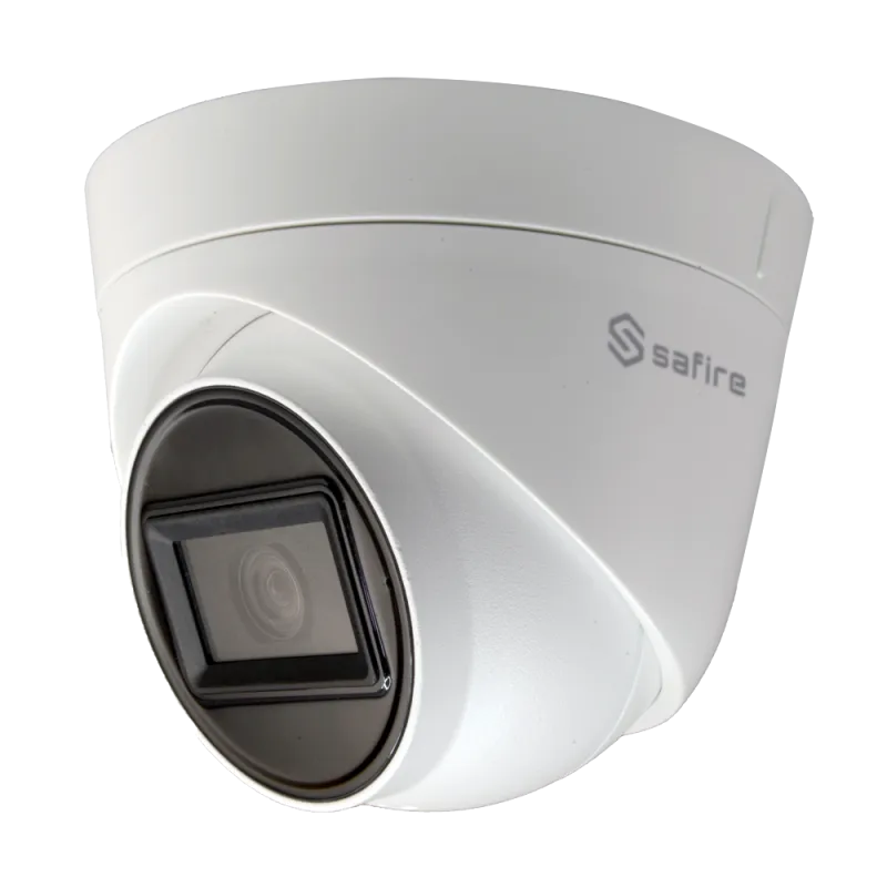 Cámara Turret Safire Gama PRO - 5 Mpx high performance CMOS - Lente 2.8 mm - Smart IR, Alcance 20 m - Power Over Coax... - Alarm