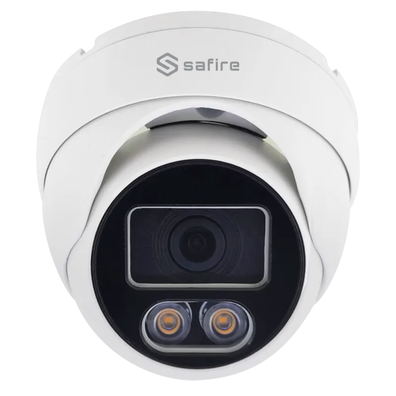 Cámara Turret Safire Gama PRO - 5 Mpx high performance CMOS Night Color - Salida 4 en 1 - Lente 3.6 - White Light, Al... - Alarm