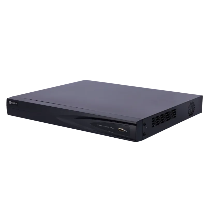 Videograbador 5n1 Safire - Audio sobre cable coaxial - 16CH HDTVI/HDCVI/AHD/CVBS/ 16+8 IP - 8 Mpx (8FPS) / 5 Mpx (12F... - Alarm