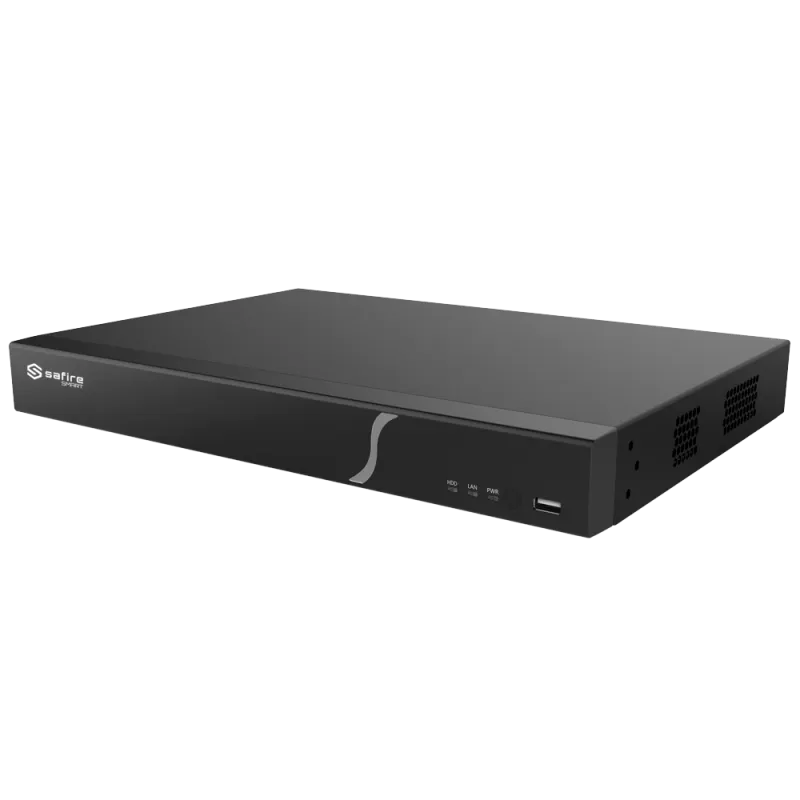 Safire Smart - Grabador analógico XVR Serie 8 - 8CH HDTVI/HDCVI/AHD/CVBS/ 8+8 IP - Salida HDMI 4K y VGA / 2 HDD - Res... - Alarm
