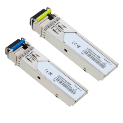 Pareja de módulos transceptores SFP Industriales - Tx 1550/1310 nm Rx 1310/1550 nm - Fibra monomodo - Conector LC Sim...