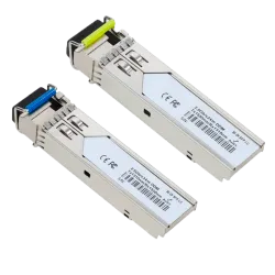 Pareja de módulos transceptores SFP Industriales - Tx 1550/1310 nm Rx 1310/1550 nm - Fibra monomodo - Conector LC Sim... - Alarm