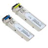 Pareja de módulos transceptores SFP Industriales - Tx 1550/1310 nm Rx 1310/1550 nm - Fibra monomodo - Conector LC Sim...