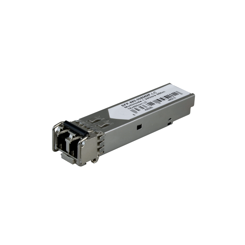 Módulo transceptor SFP - TRx 850 nm - Fibra multimodo - Conector LC dúplex - Máximo 550 m - 1.25Gb/s - 1000Base-SX