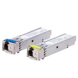 Pareja de módulos transceptores SFP - Tx 1550/1310 nm Rx 1310/1550 nm - Fibra monomodo - Conector LC Simplex - BiDi -... - Alarm