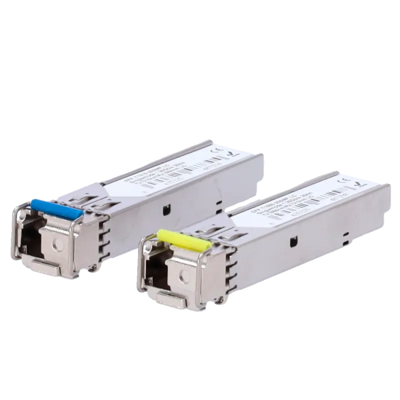 Pareja de módulos transceptores SFP - Tx 1550/1310 nm Rx 1310/1550 nm - Fibra monomodo - Conector LC Simplex - BiDi -... - Alarm