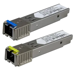 Pareja de módulos transceptores SFP - Tx 1550/1310 nm Rx 1310/1550 nm - Fibra monomodo - Conector SC Simplex - BiDi -... - Alarm