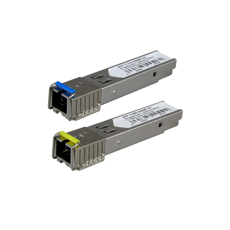 Pareja de módulos transceptores SFP - Tx 1550/1310 nm Rx 1310/1550 nm - Fibra monomodo - Conector SC Simplex - BiDi -...