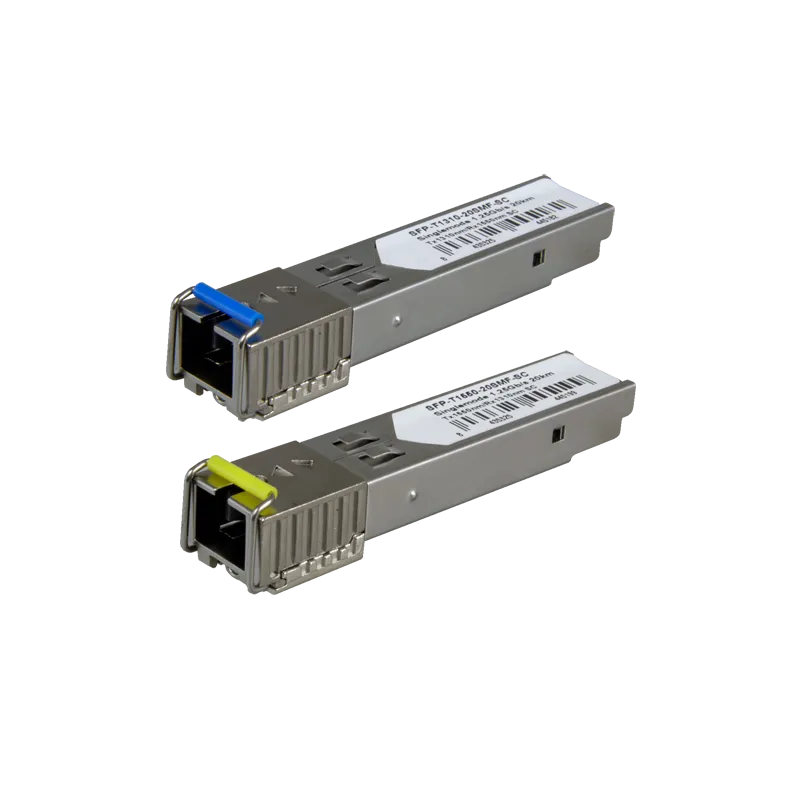 Pareja de módulos transceptores SFP - Tx 1550/1310 nm Rx 1310/1550 nm - Fibra monomodo - Conector SC Simplex - BiDi -... - Alarm