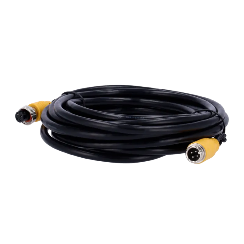 Streamax - Cable para cámaras AHD - Conector M12 aviación - 4 Pines - Longitud 20m - Hembra - Hembra - AlarmSystems.Shop
