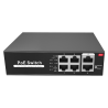 Switch PoE - 4 puertos PoE + 2 Uplink RJ45 - Velocidad hasta 100 Mbps en todos los puertos - Hasta 60W en total para ...