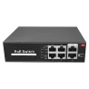 Switch PoE - 4 puertos PoE + 2 Uplink RJ45 - Velocidad hasta 100 Mbps en todos los puertos - Hasta 60W en total para ... - Alarm
