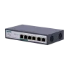 Switch PoE - 4 puertos PoE+ FE + 2 FE Uplink - Velocidad 4 x10/100Mbps + 2 x10/100Mbps - 2 Puertos PoE para hasta 800... - Alarm