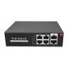 Switch PoE - 4 puertos PoE + 2 Uplink RJ45 - Velocidad hasta 1000 Mbps en todos los puertos - Hasta 60W en total para...