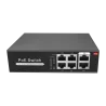 Switch PoE - 4 puertos PoE + 2 Uplink RJ45 - Velocidad hasta 1000 Mbps en todos los puertos - Hasta 60W en total para... - Alarm