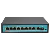 Switch PoE - 8 puertos PoE + 1 Uplink + 1 SFP GIGA - Velocidad de puertos 10/100/1000 Mbps - 65W puerto 1 / 30W puert... - Alarm