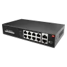 Switch PoE - 8 puertos PoE + 2 Uplink RJ45 - Velocidad 10/100 Mbps - Funciones: Ai VLan/QOS/CCTV Extend/PoE - Norma I... - Alarm