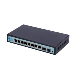 Switch PoE - 8 puertos PoE Gigabit + 2 SFP Gigabit - 30 W por puerto / Máximo 96W - 1 Puerto Hi-PoE hasta 46W - VLAN/... - Alarm