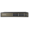 Switch de sobremesa - 16 puertos Gigabit RJ45 - 2 SFP Uplink Port 10/100/1000 Mbps - Velocidad 10/100/1000 Mbps - Plu...