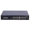 Switch PoE - 16 puertos RJ45 + 2 SFP Uplink - 16x 10/100/1000Mbps + 2x 10/100/1000Mbps - 16 Puertos PoE 802.3af/at ha... - Alarm