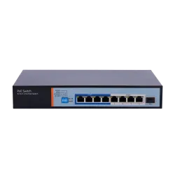 Switch Hi-PoE Multigagibit 2,5Gbps - 8 puertos PoE + 1 Uplink SFP 10G - Velocidad de puertos 2,5/1Gbps - 8 Puertos ... - Alarm