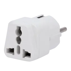 Adaptador - Enchufe Tipo G (UK) a Enchufe Tipo F (EU) - Voltaje 250V AC - Corriente Máxima de Salida 10-16 A - Colo... - Alarm