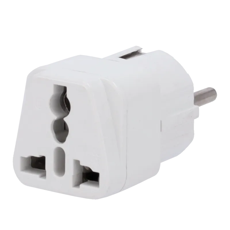 Adaptador - Enchufe Tipo G (UK) a Enchufe Tipo F (EU) - Voltaje 250V AC - Corriente Máxima de Salida 10-16 A - Colo... - Alarm