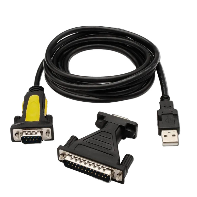 Conversor USB - RS232 - Conexión serial - Longitud 1.8 m - Color negro - Compatibilidad Windows, Linux y MacOS - Incl... - Alarm