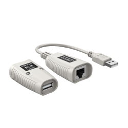 Extensor USB - 1 emisor USB a RJ45 - 1 receptor RJ45 a USB - Longitud máxima 50 m - Plug and Play