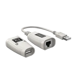 Extensor USB - 1 emisor USB a RJ45 - 1 receptor RJ45 a USB - Longitud máxima 50 m - Plug and Play - AlarmSystems.Shop