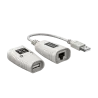 Extensor USB - 1 emisor USB a RJ45 - 1 receptor RJ45 a USB - Longitud máxima 50 m - Plug and Play - AlarmSystems.Shop