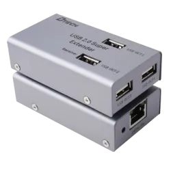 Extensor USB LAN - 1 entrada USB - 4 salidas USB - Longitud máxima de conexión 50m - Plug and Play - AlarmSystems.Shop