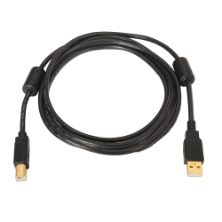 Cable USB 2.0 - Para Impresora - Conectores tipo A/M-B/M - Longitud 3 m - Alta calidad - Color negro