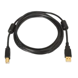 Cable USB 2.0 - Para Impresora - Conectores tipo A/M-B/M - Longitud 3 m - Alta calidad - Color negro - AlarmSystems.Shop