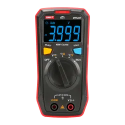 Multímetro digital de bolsillo - Medición de voltaje en DC y AC hasta 600V - Medición de temperatura - Medición de re... - Alarm