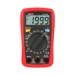 Multímetro digital de mano LCD - Medición de voltaje en DC y AC hasta 250V - Medición de intensidad en DC hasta 10A -... - Alarm