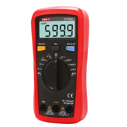 Multímetro digital de mano - Medición de voltaje en DC y AC hasta 600V - Medición de intensidad en DC y AC hasta 10A ... - Alarm
