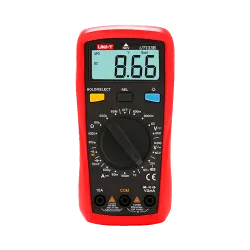 Multímetro digital de mano - Medición de voltaje en DC y AC hasta 600V - Medición de intensidad en DC hasta 10A - Med... - Alarm