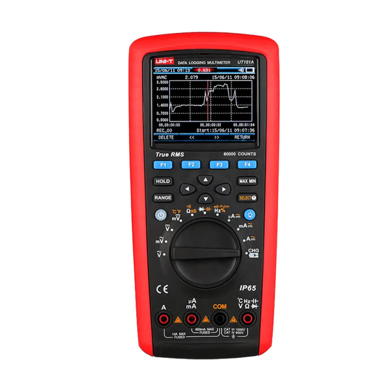 Multímetro de registro de datos True RMS - Conexión a PC para volcado de datos - Medición AC/DC: hasta 1000V y 10A - ... - Alarm