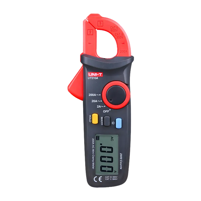 Mini pinza amperimétrica - Pantalla LED de hasta 2000 cuentas - Medición AC hasta 200A - Buzzer para test de continui... - Alarm