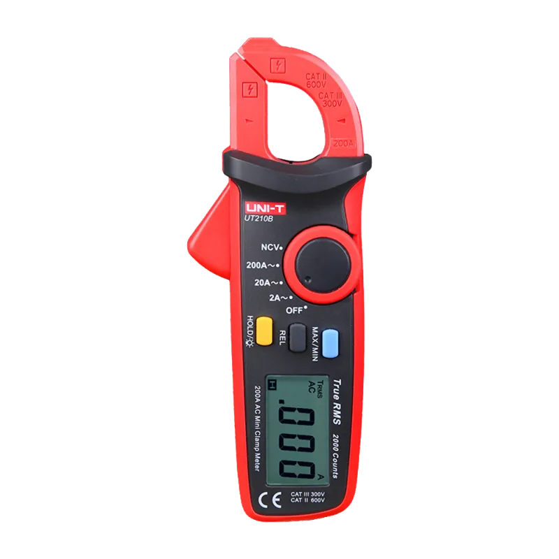 Mini pinza amperimétrica - Pantalla LED - Medición AC hasta 200A - Alta precisión en AC con función True RMS - Buzzer... - Alarm