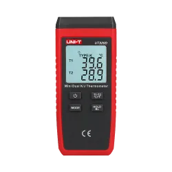 Termómetro con sondas tipo K y J - Display Dual retroiluminado - Alta precisión - Resistente a caídas de 1m de altura... - Alarm