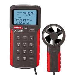 Anemómetro tipo Split - Sensor de velocidad del viento de alta precisión - Sensor de temperatura - Apagado automático... - Alarm