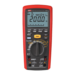 Medidor de resistencia de aislamiento - Multimétro de voltaje AC y DC hasta 600V - Rangos 50/100/250V/500V/1000V - Mi...