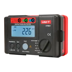 Comprobador de tiempo de disparo de diferencial - Display LCD de hasta 1000 cuentas - Compatible con circuitos monofá... - Alarm