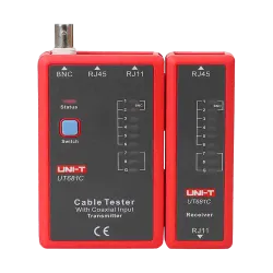 Tester de cables - Comprobación de estado cables RJ45/RJ11/BNC - Testeo modo rápido y modo lento - Apagado automático - AlarmSys