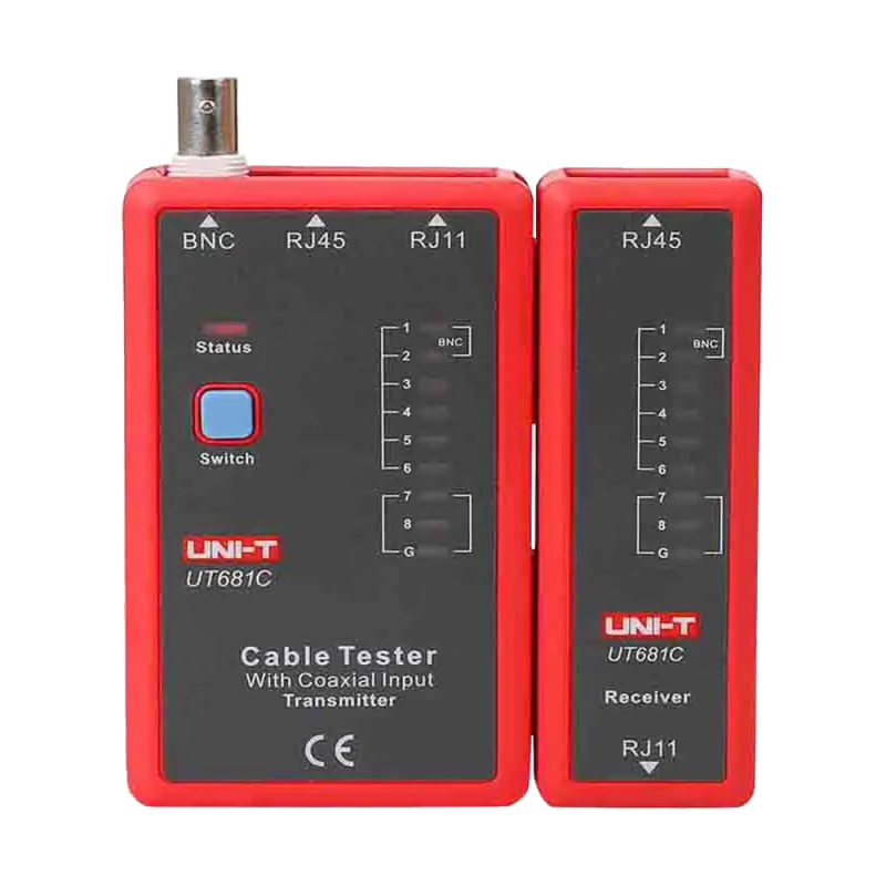 Tester de cables - Comprobación de estado cables RJ45/RJ11/BNC - Testeo modo rápido y modo lento - Apagado automático - AlarmSys