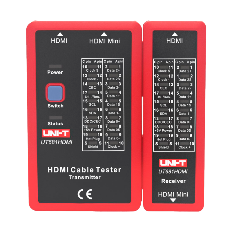 Tester de cables - Comprobación de estado cables HDMI/MINI-HDM - Evaluación de cables en cortocircuito, cruzados - C...